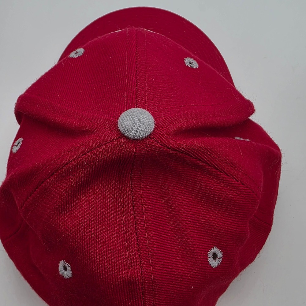 Zephyr Ohio State Buckeyes Fitted Hat Size 7 Red 100% Wool Embroidered NCAA Cap - Picture 9 of 13